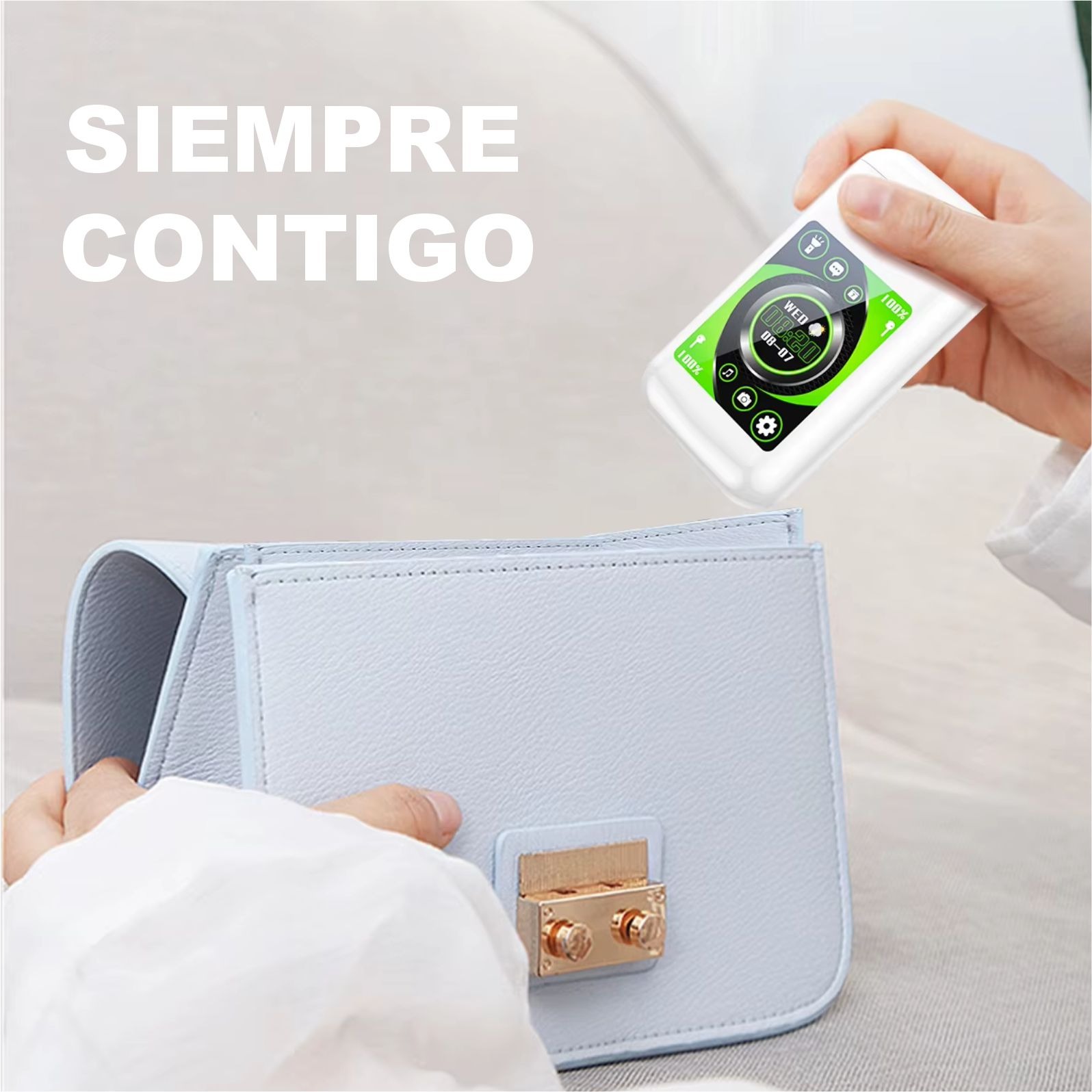POWER BANK CON AUDÍFONOS INTEGRADOS DELUXE TEC TF20 BLANCO - 3