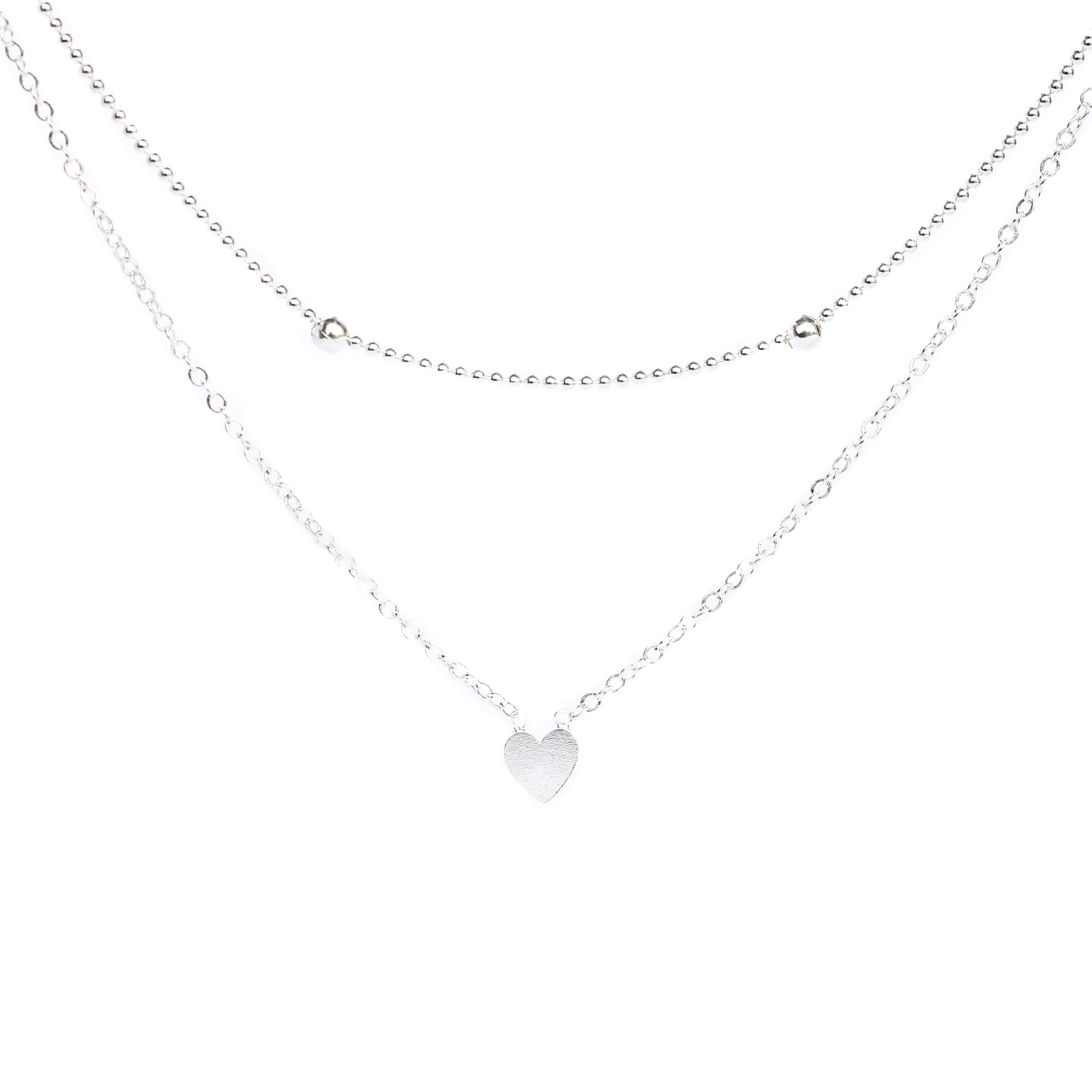 COLLAR SALLY DOS CAIDAS PLATA 925 MUJER - 1