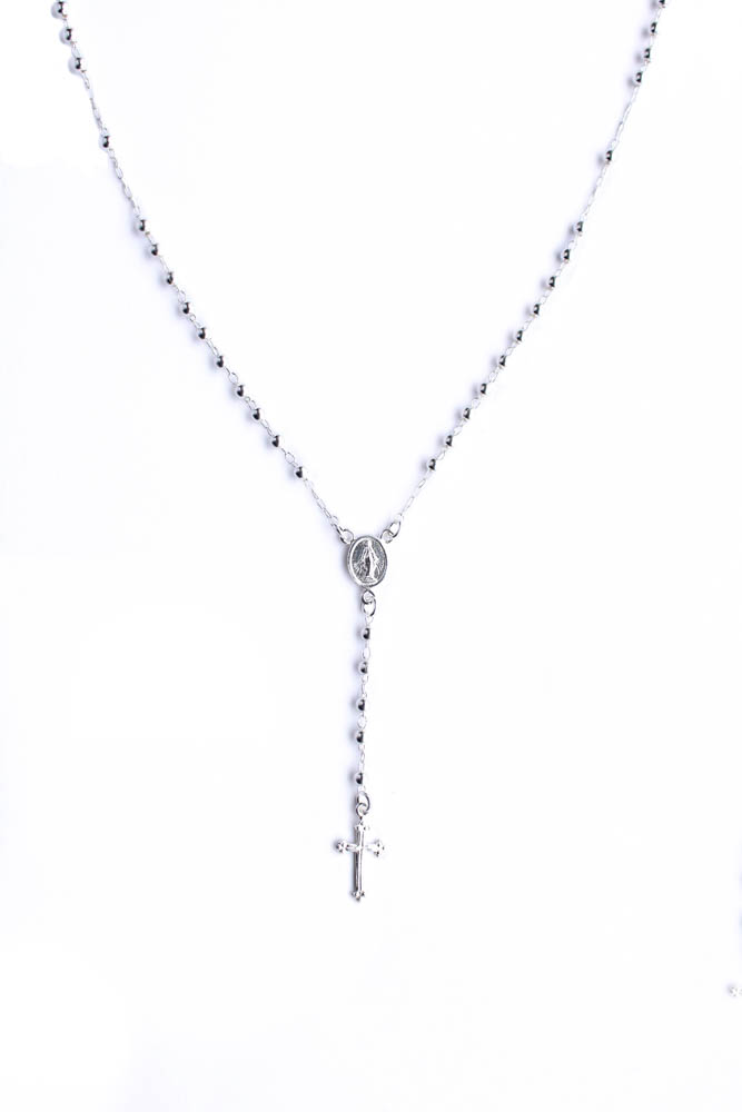 COLLAR ROSARIO PLATA 925 UNISEX - 1
