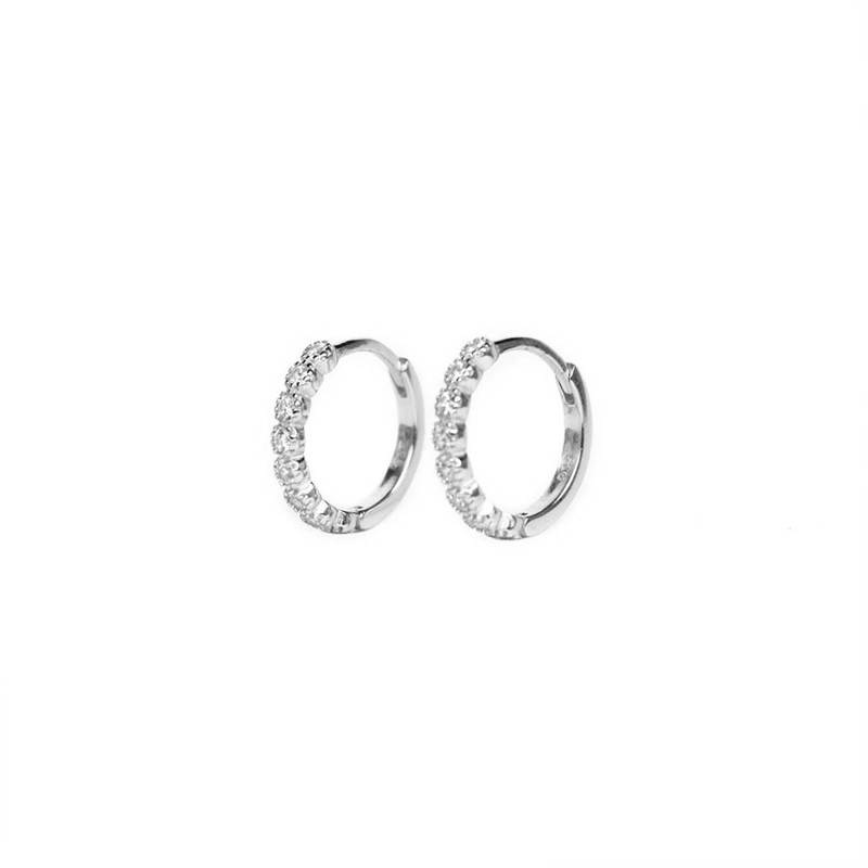 ARETE ARGOLLA 13MM CIRCONES PLATA MUJER - 1