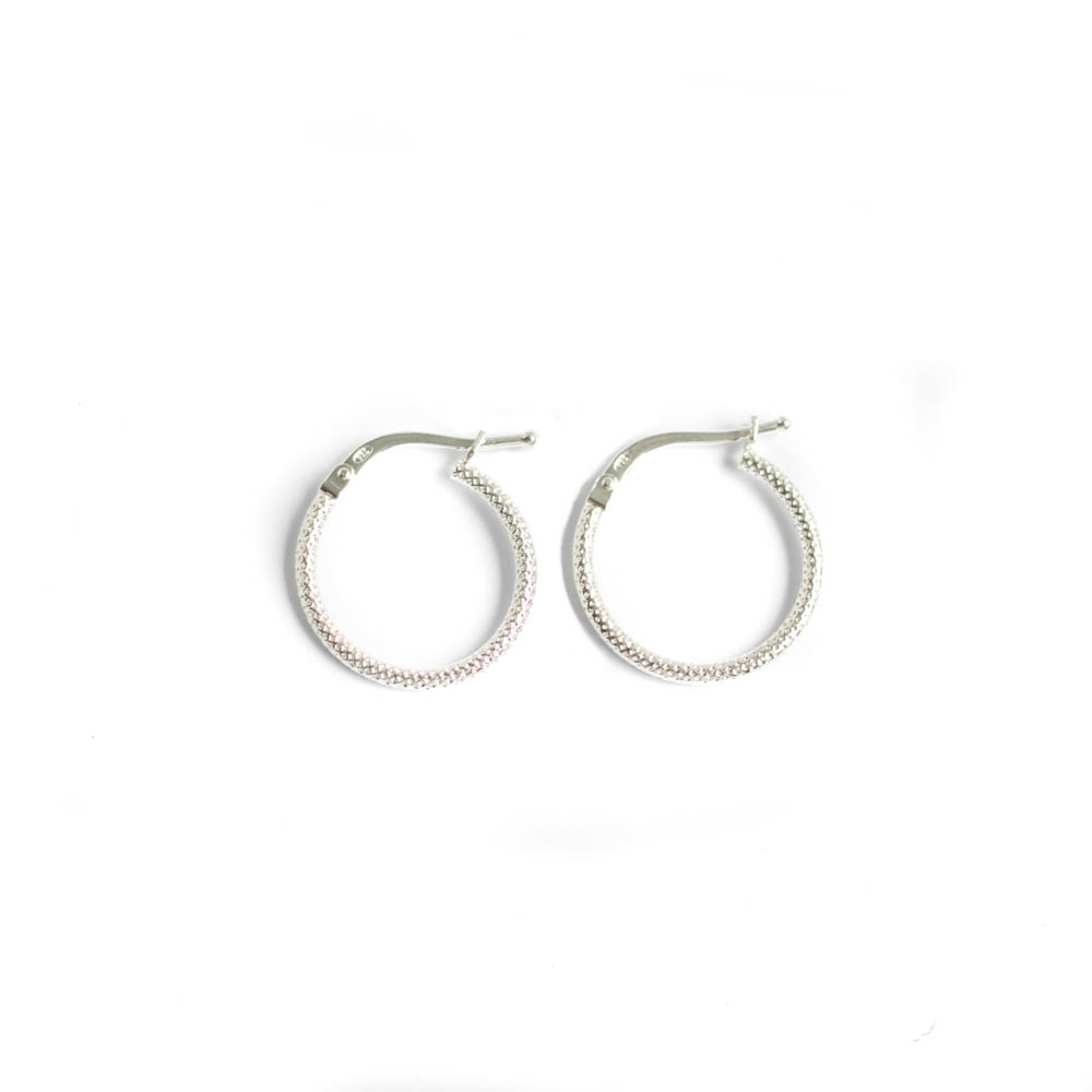 ARETE CLEO JOYAS & ACCESORIOS MINI LISA PLATA MUJER - 1