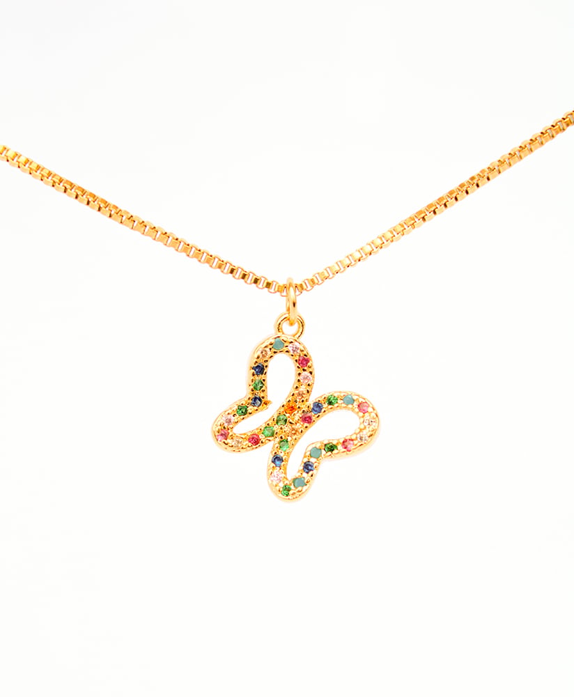 COLLAR MARIPOSA ARCOIRIS - 1