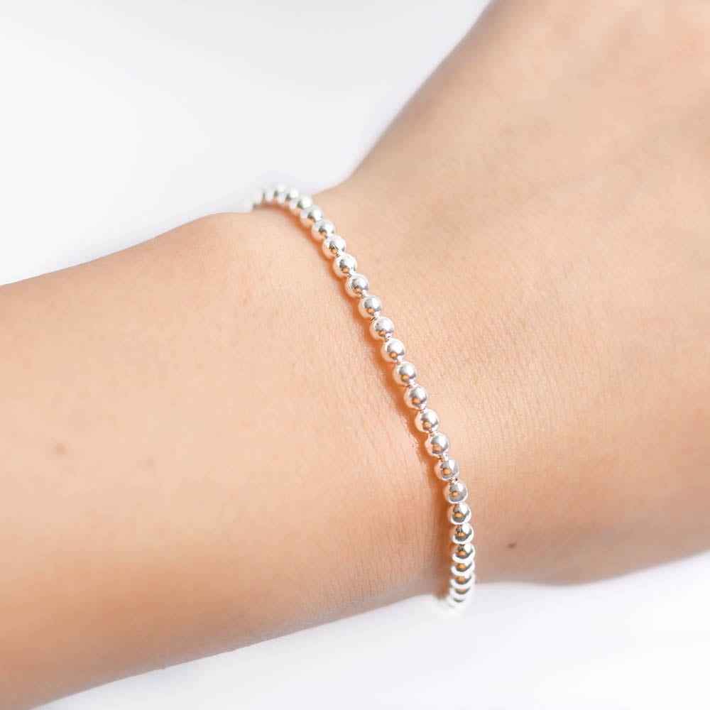 PULSERA CLEO JOYAS & ACCESORIOS BOLAS REGULABLE PLATA MUJER - 2