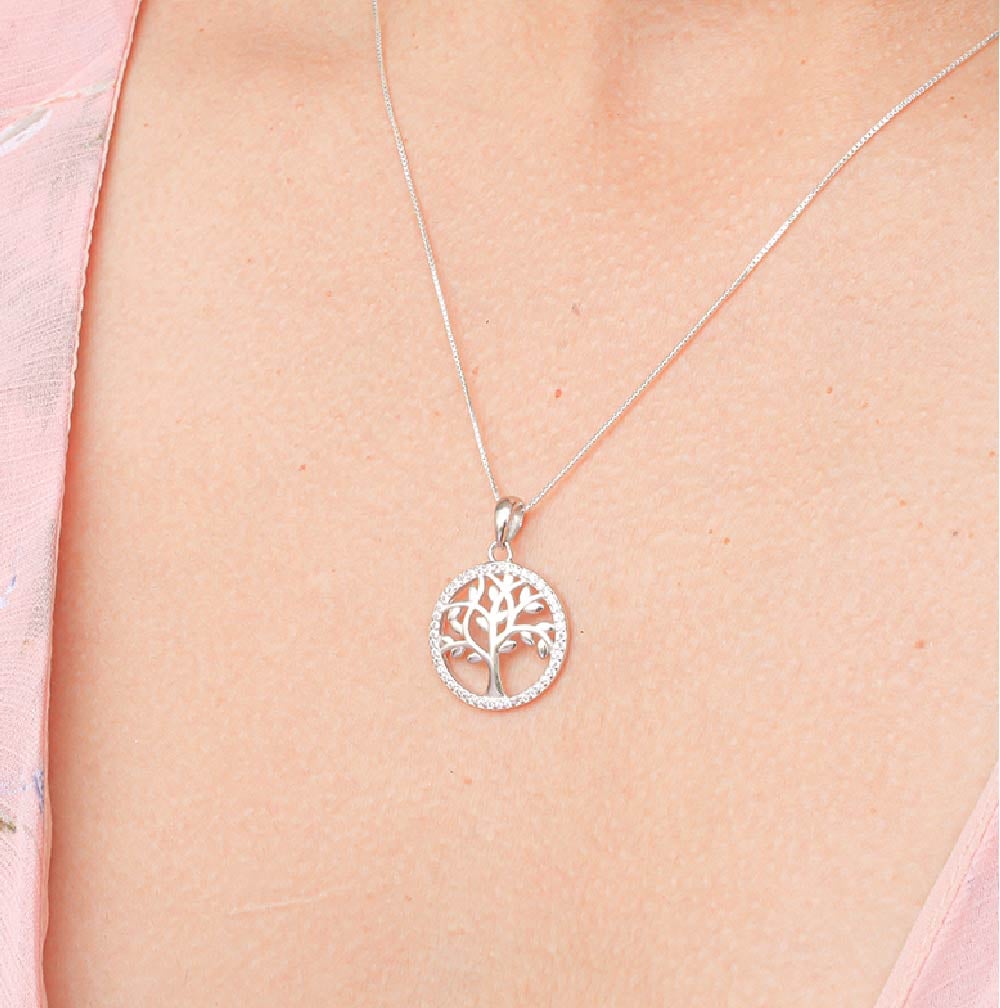 COLLAR CLEO JOYAS & ACCESORIOS ARBOL DE PROSPERIDAD MUJER PLATA - 2