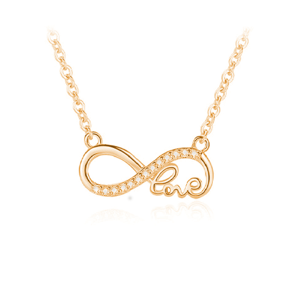COLLAR CLEO JOYAS & ACCESORIOS INFINITY LOVE BAÑADO EN BAÑO DE ORO - 1