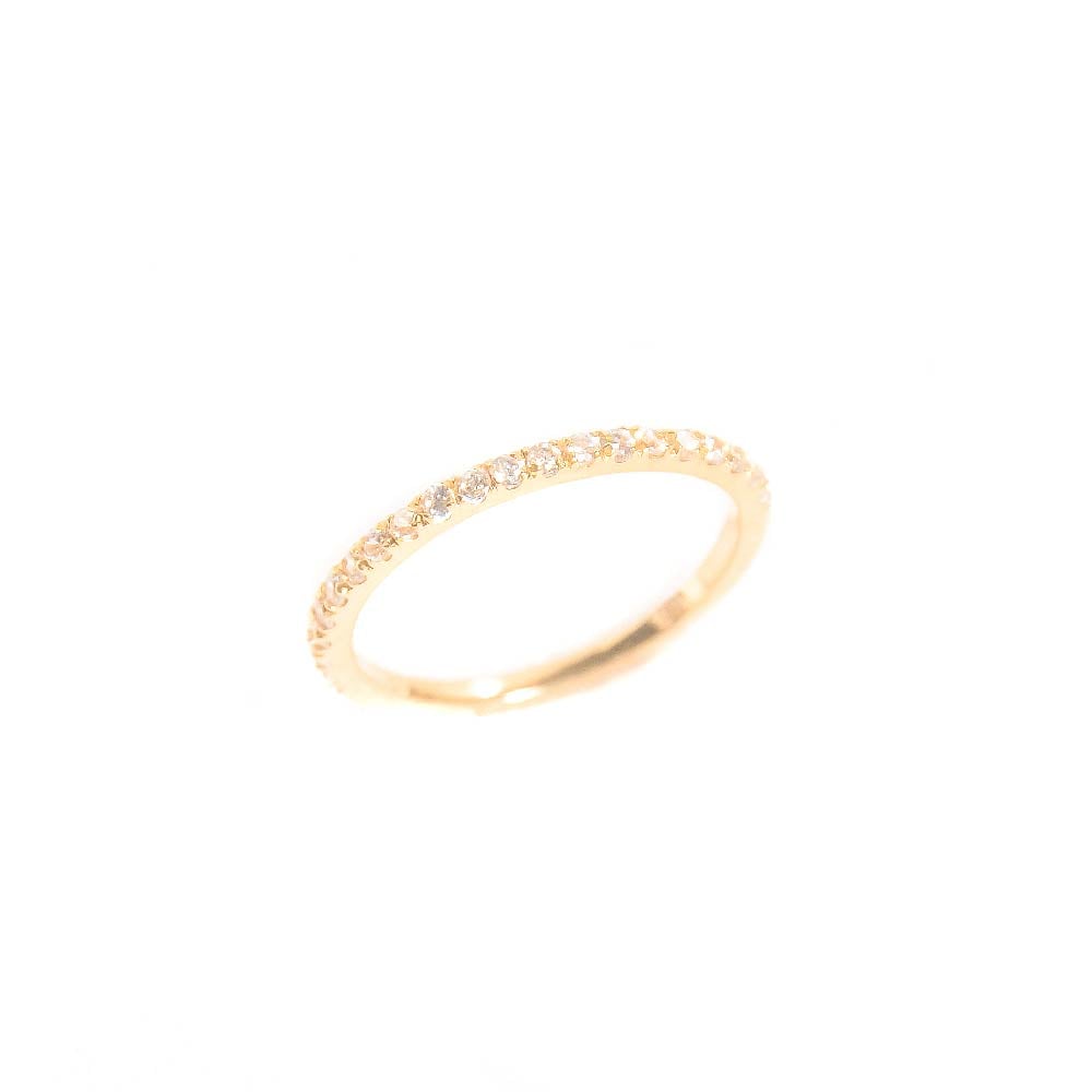 ANILLO CLEO JOYAS & ACCESORIOS RIVIER ORO 18K FULL DIAMOND - 1