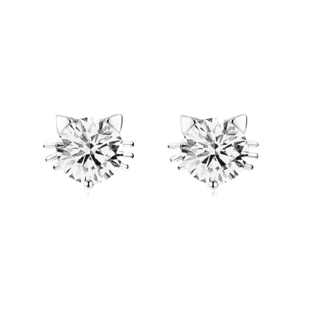 ARETE CLEO JOYAS & ACCESORIOS GATO PLATA MININO - 1