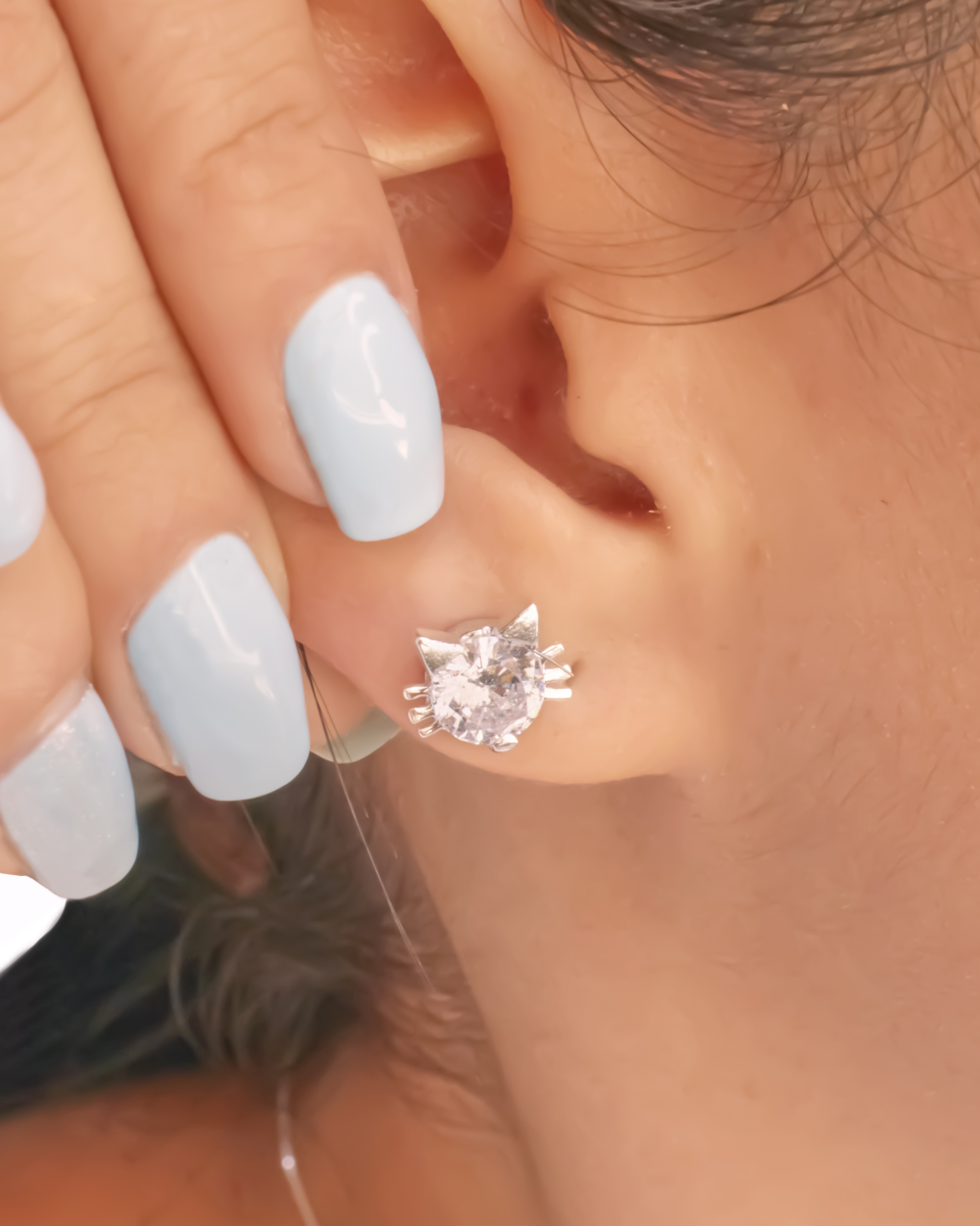 ARETE CLEO JOYAS & ACCESORIOS GATO PLATA MININO - 3