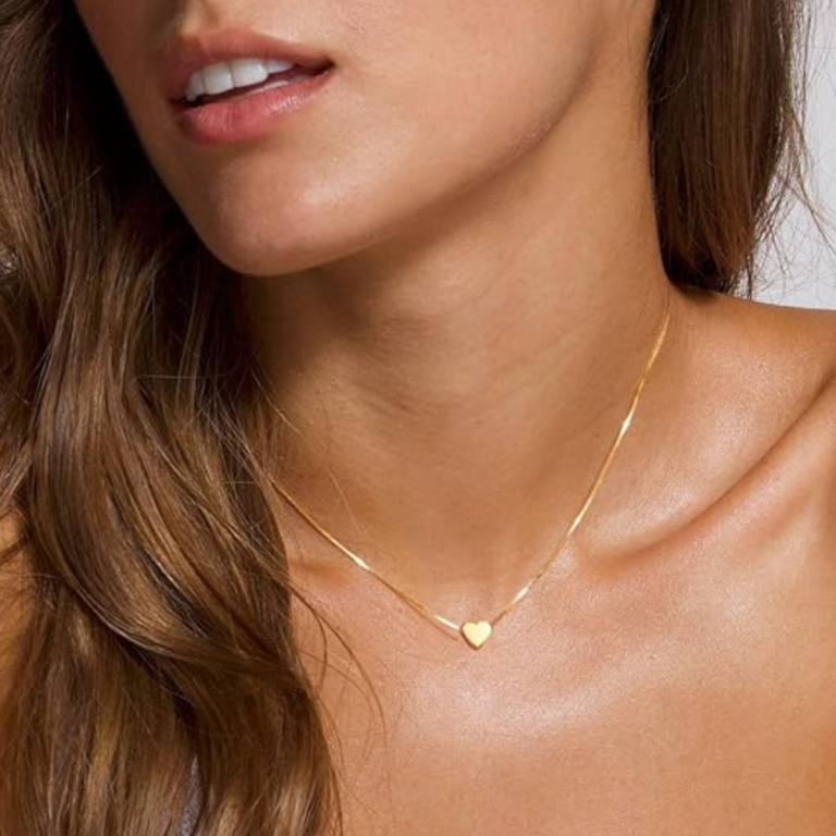 COLLAR CLEO JOYAS & ACCESORIOS PRETTY CORAZON PEQUEÑO DORADO PLATA - 2