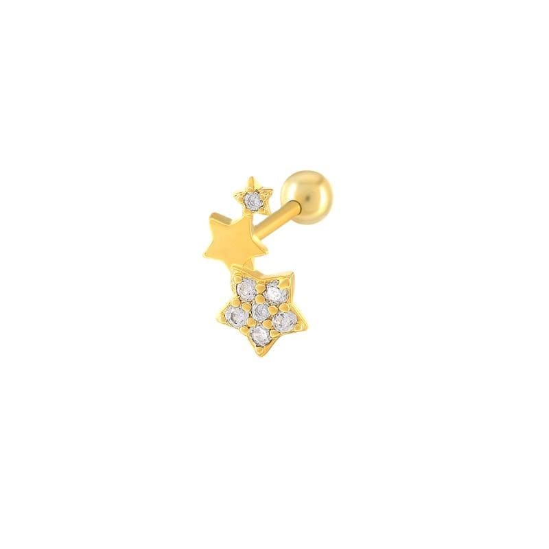 PIERCING CLEO JOYAS & ACCESORIOS ESTRELLAS LUANA DORADO - 1