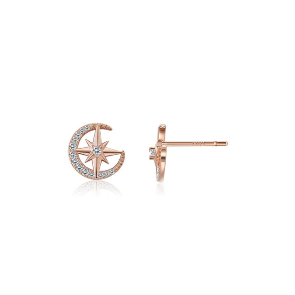 ARETE CLEO JOYAS & ACCESORIOS LUNA ROSEMOON ROSE PLATA - 1