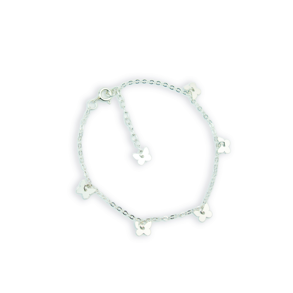 PULSERA CLEO JOYAS & ACCESORIOS PLAQUITA MARIPOSA PLATEADO PLATA - 1