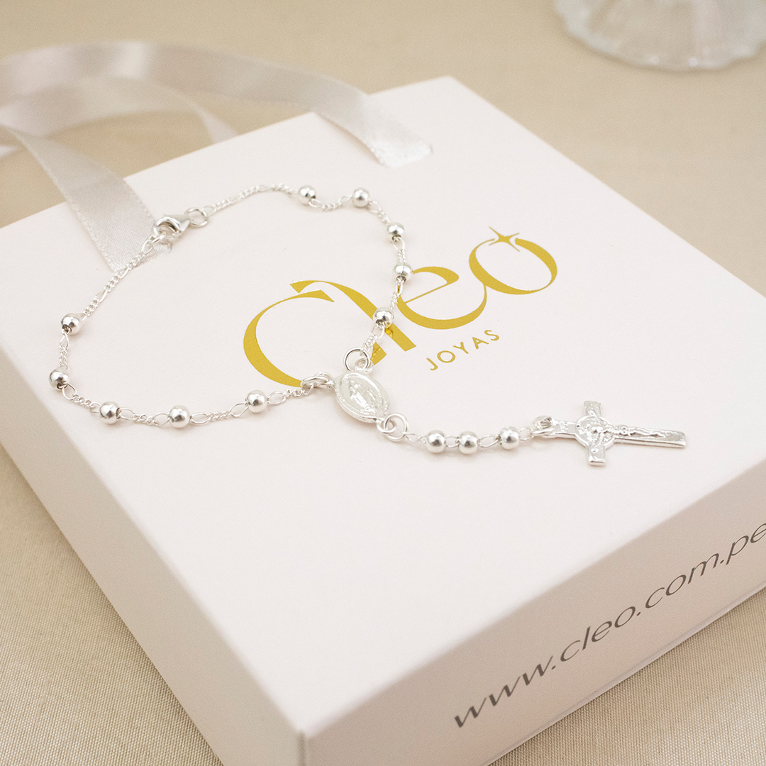 PULSERA DENARIO VIRGEN PLATA - 2