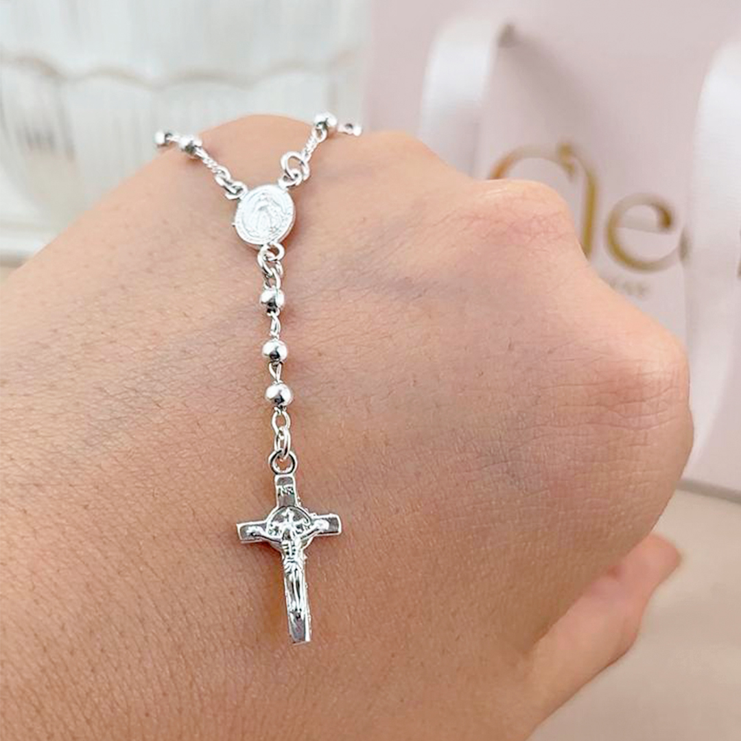 PULSERA DENARIO VIRGEN PLATA - 3