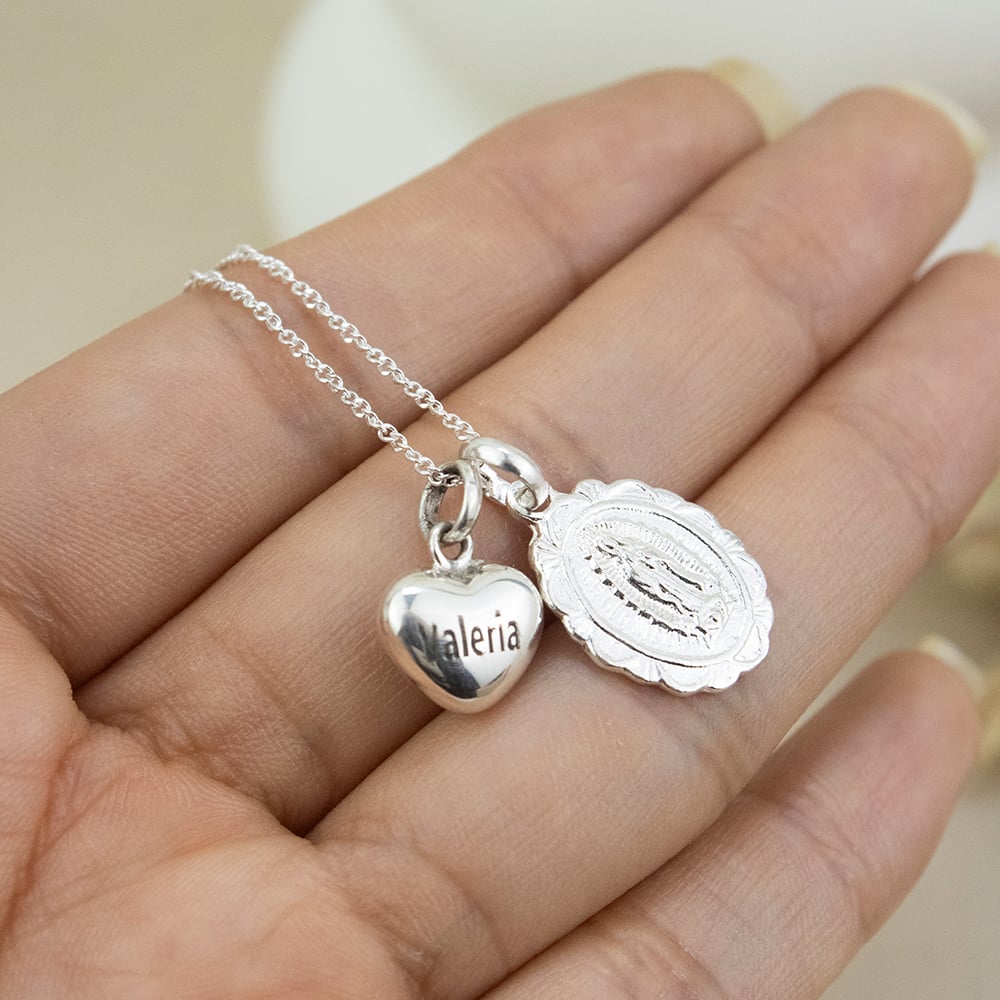 COLLAR VIRGEN DE GUADALUPE GRABADO PLATA - 3