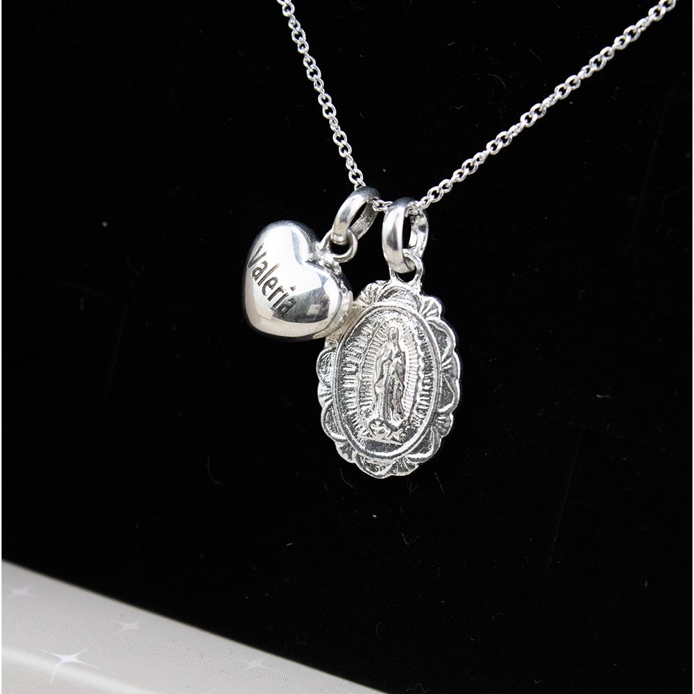 COLLAR VIRGEN DE GUADALUPE GRABADO PLATA - 4
