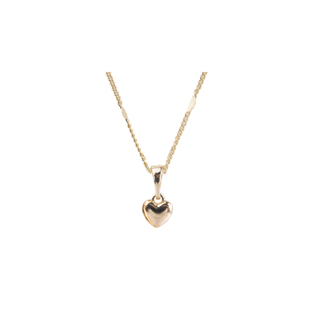 COLLAR CORAZÓN BOMBEADO ROSE ACERO - 1