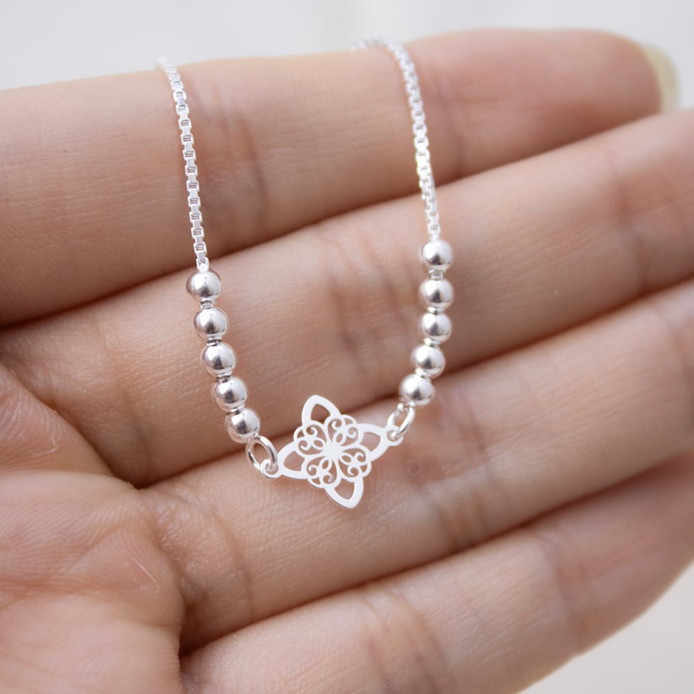 PULSERA REGULABLE NUDO DE BRUJA PLATA - 3
