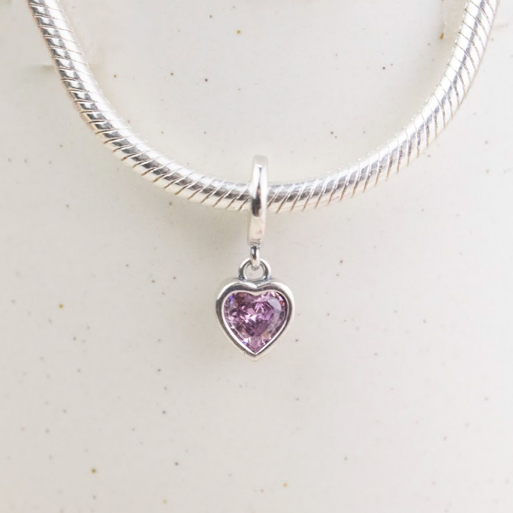 DIJE CHARM CORAZÓN ROSE - 3