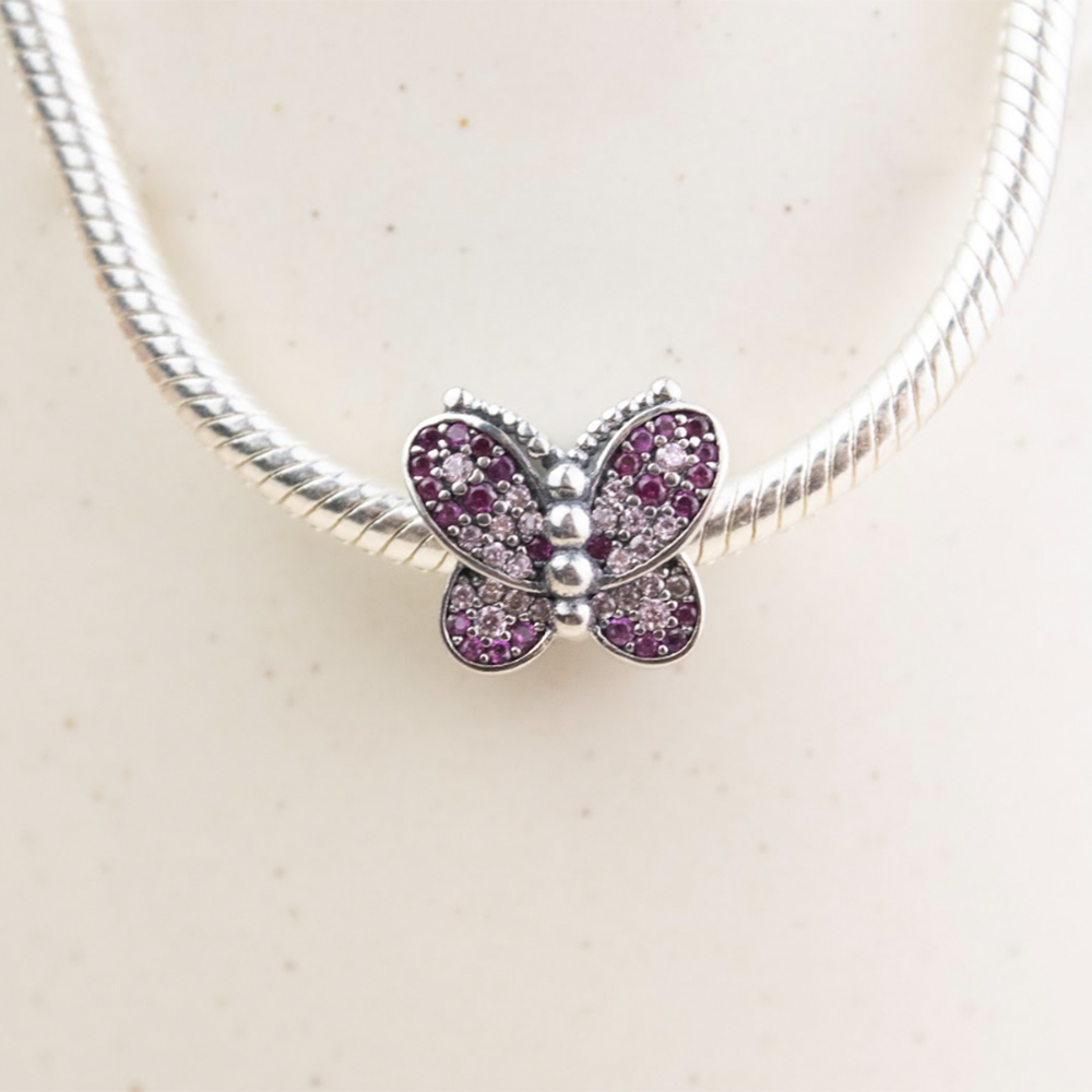 DIJE CHARM MARIPOSA PLATA - 4