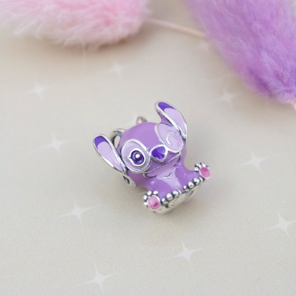 DIJE CHARM STICH LILA PLATA - 2