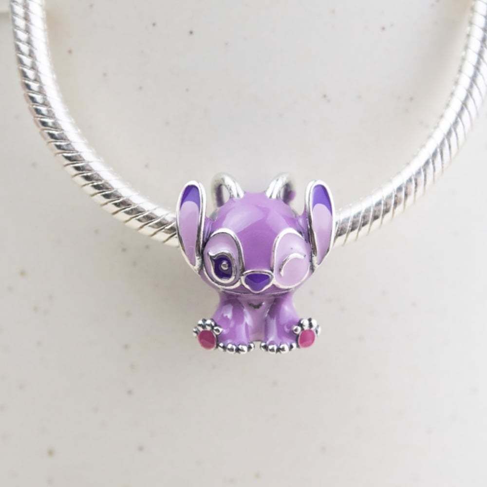 DIJE CHARM STICH LILA PLATA - 3