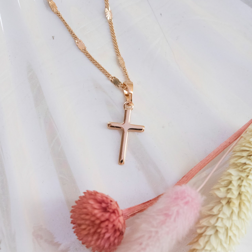 COLLAR CRUZ LISA ACERO ROSE - 2