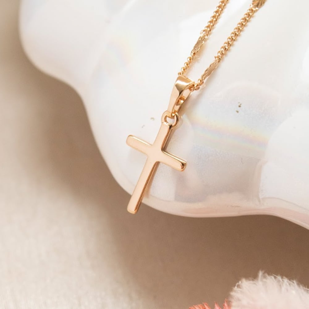 COLLAR CRUZ LISA ACERO ROSE - 3