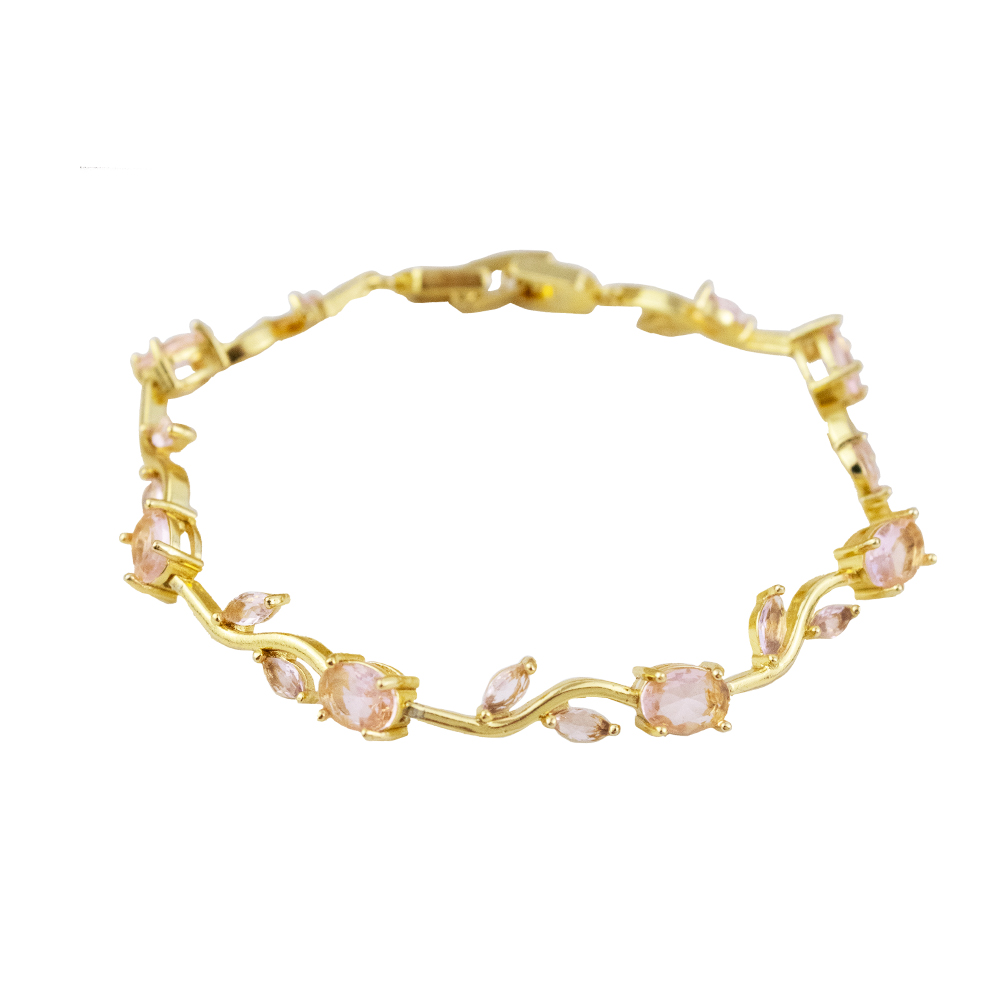 BRAZALETE TULIPÁN ROSA DORADO - 1