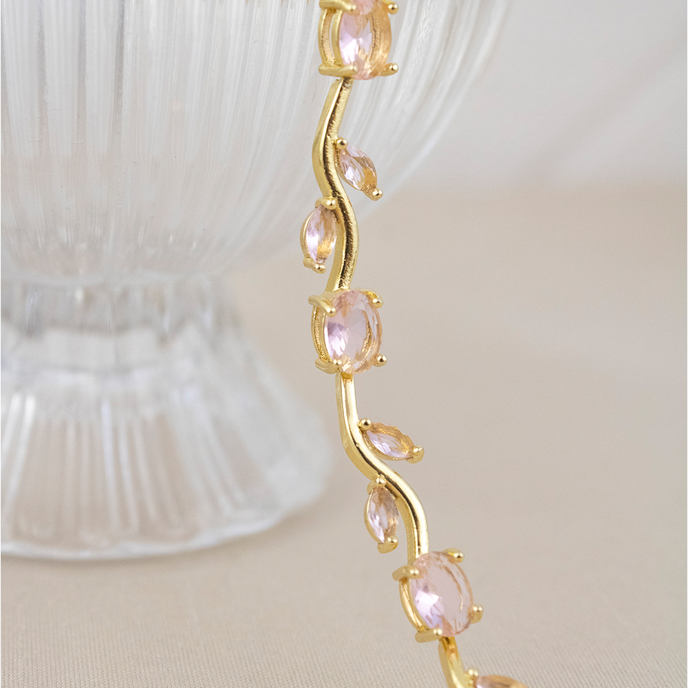 BRAZALETE TULIPÁN ROSA DORADO - 4