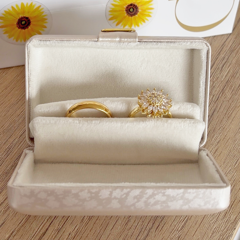 SET PROMESA GIRASOL DORADO ACERO - 2