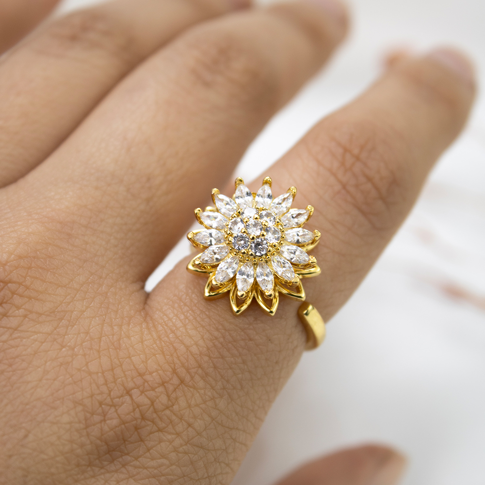 SET PROMESA GIRASOL DORADO ACERO - 4