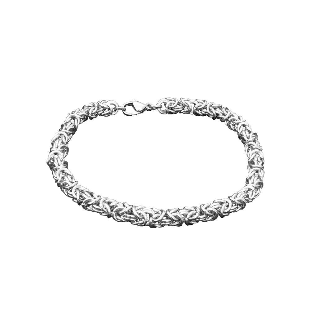PULSERA TRENZADA PLATEADO HOMBRE - 1