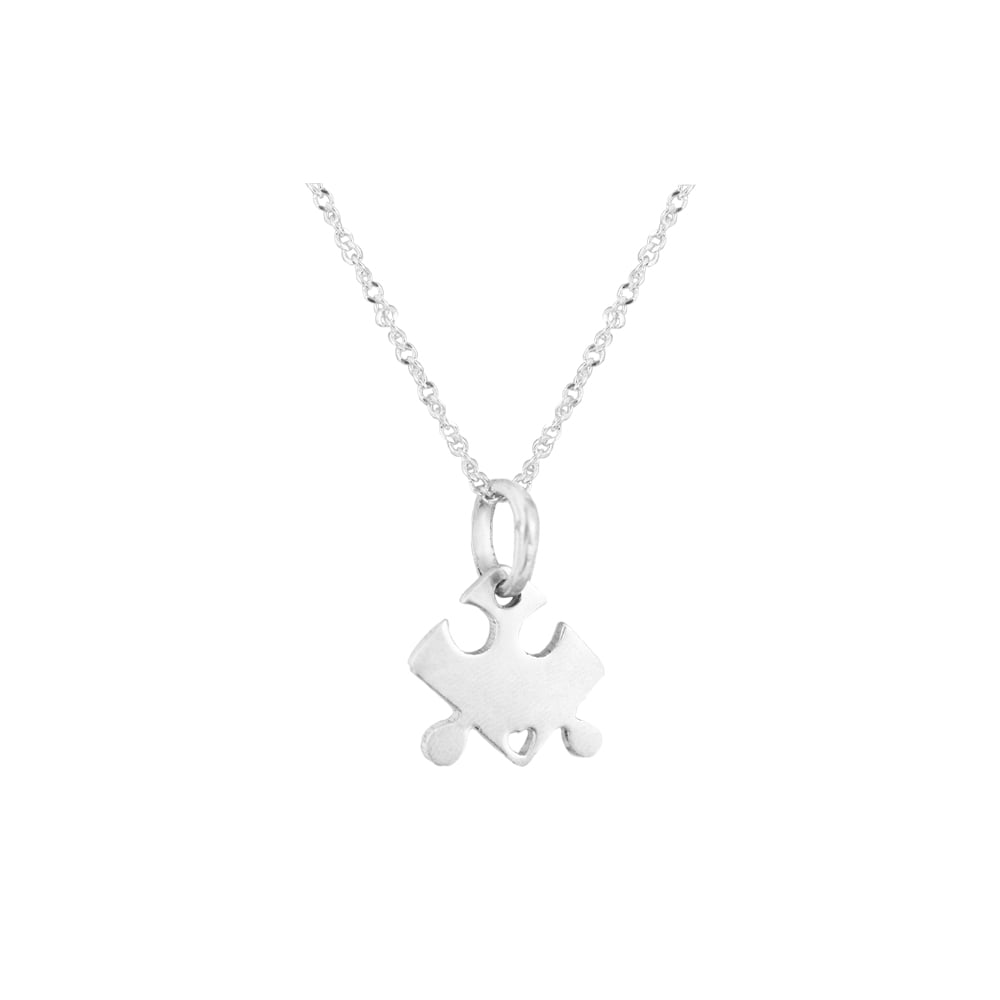 COLLAR ROMPECABEZAS PLATEADO PLATA - 1