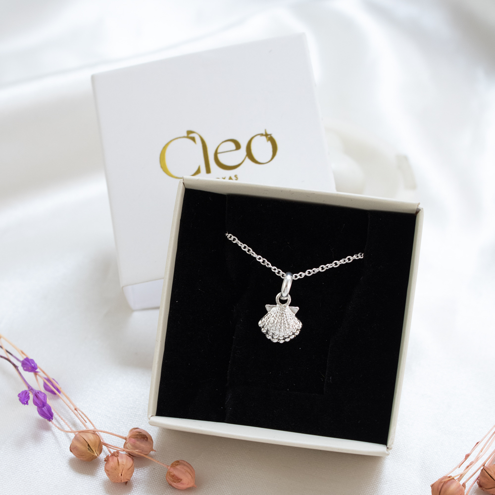 COLLAR SHELL PLATEADO PLATA - 3