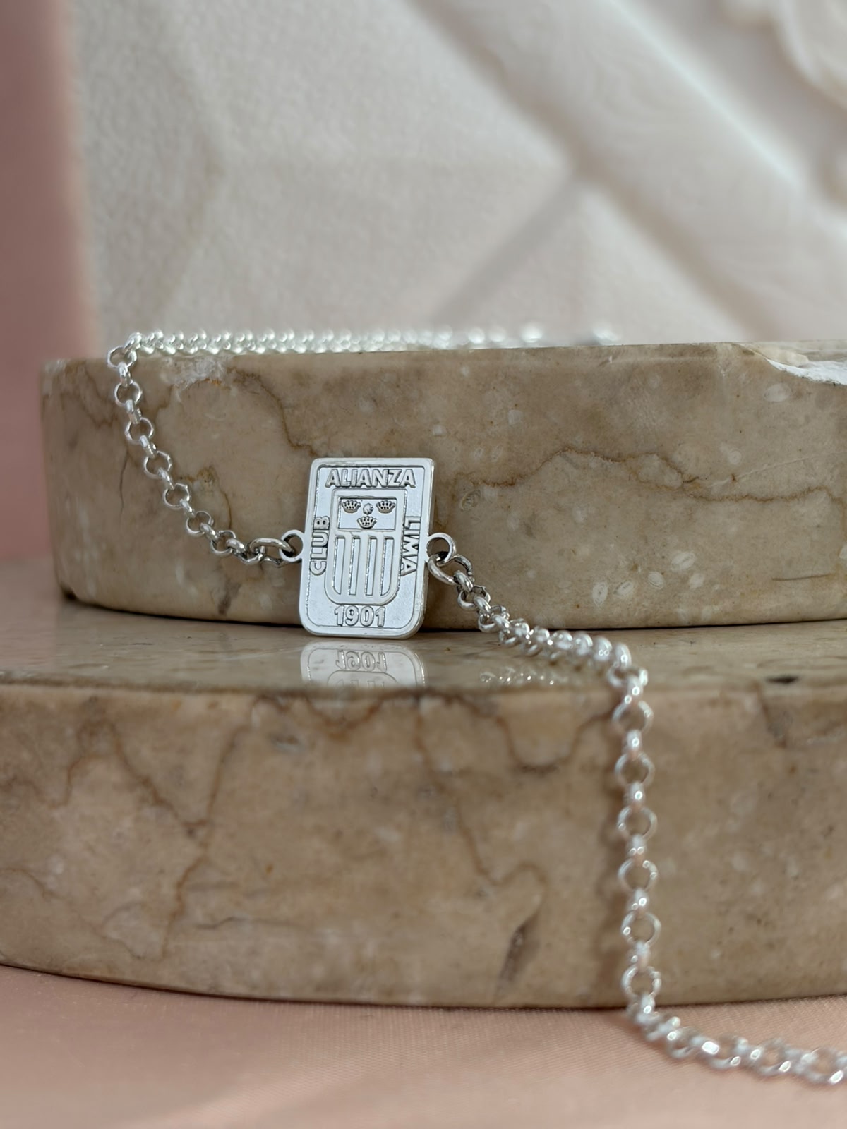 PULSERA ALIANZA LIMA PLATA PLATEADO HOMBRE - 1