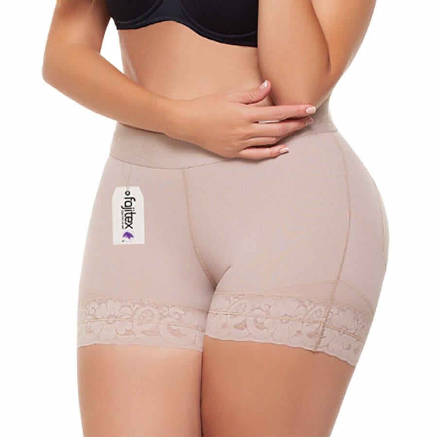 FAJA MUJER FAJAS FAJITEX BEIGE 24640 SHORT EXT CORTO - 3