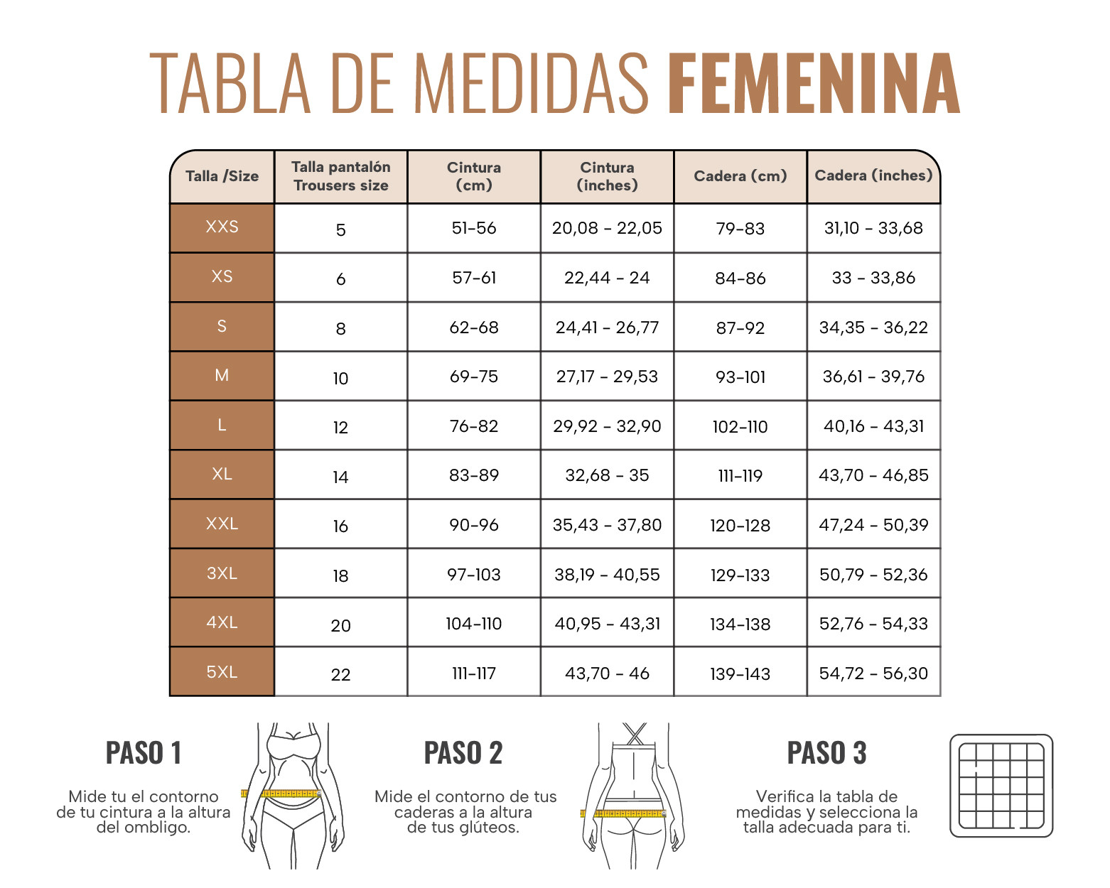 FAJA MUJER FAJAS FAJITEX BEIGE 22990 HASTA LA RODILLA CUATRO BROCHES - 6