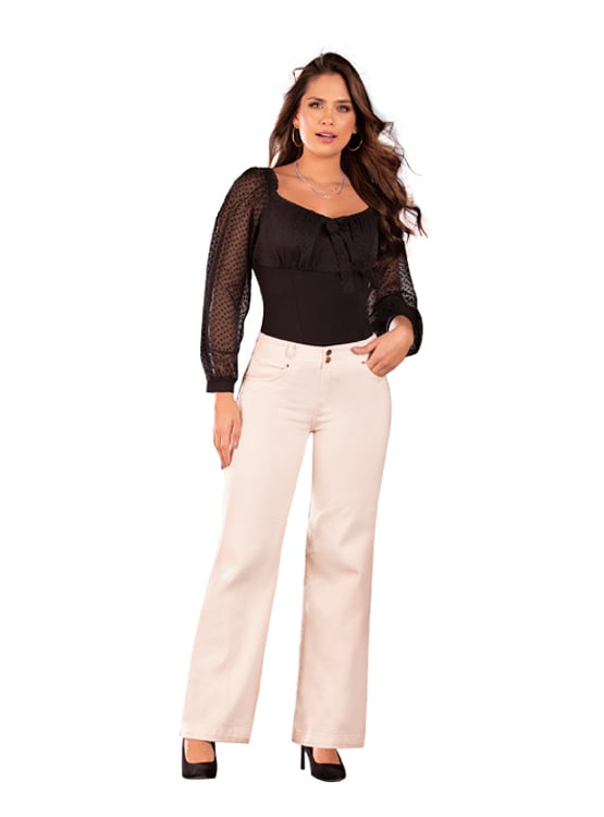 JEANS MUJER T&T JEANS ARENA MARLEN PUSH UP MOM PALAZZO COLOMBIANO - 5