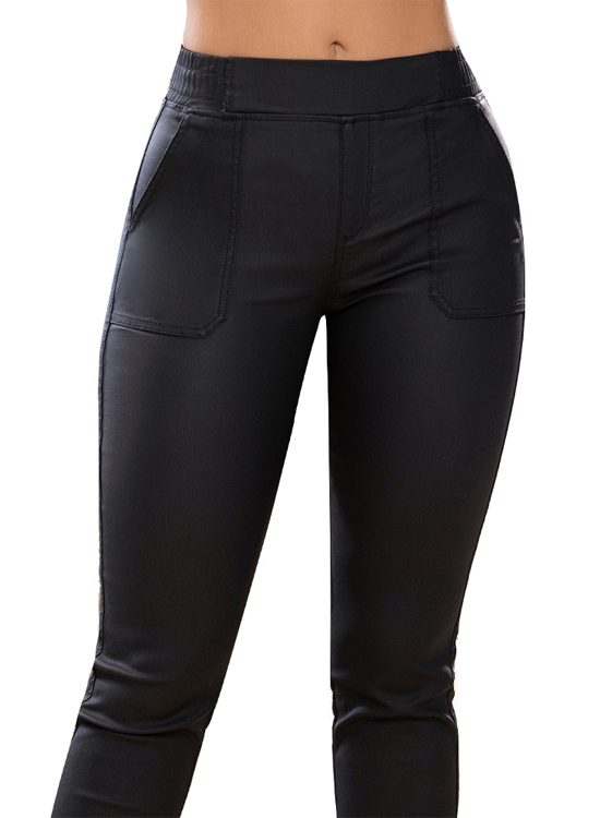 PANTALÓN MUJER T&T JEANS NEGRO CANCUN JOGGER BAGGY ELEGANCIA NEGRA CON LEVANTACOLA ESTILO COLOMBIANO - 3