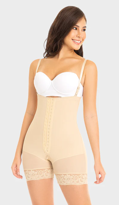 FAJA COLOMBIANA CORTA MUJER M&D F0066M&D MOLDEADORA STRAPLESS SILICONADO - 1