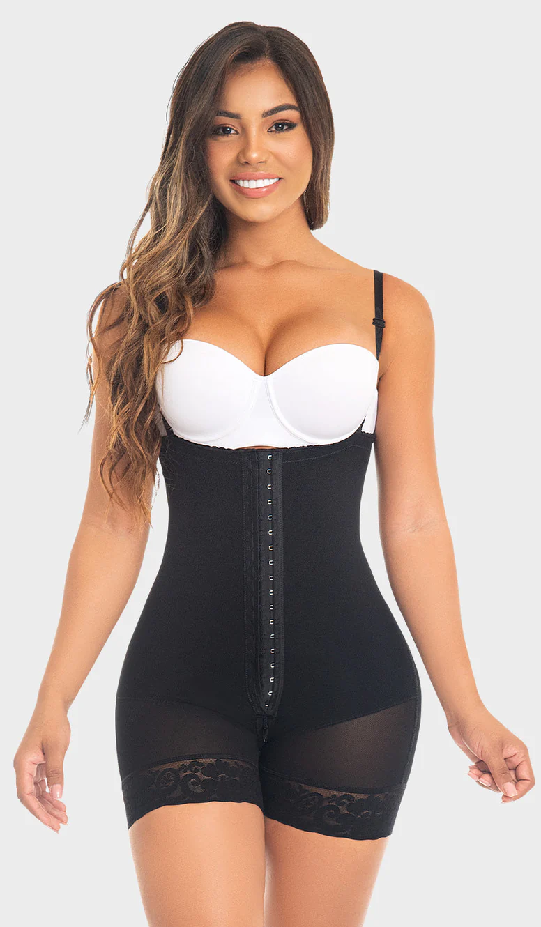 FAJA COLOMBIANA CORTA MUJER M&D F0066M&D MOLDEADORA STRAPLESS SILICONADO - 1