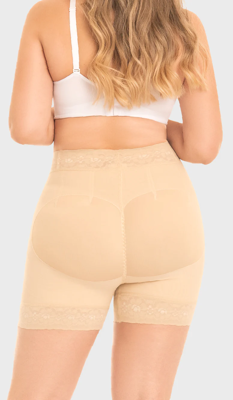 FAJA SHORT MUJER M&D STA0322M&D COLOMBIANO CORTO TALLE ALTO LEVANTA GLÚTEOS - 4
