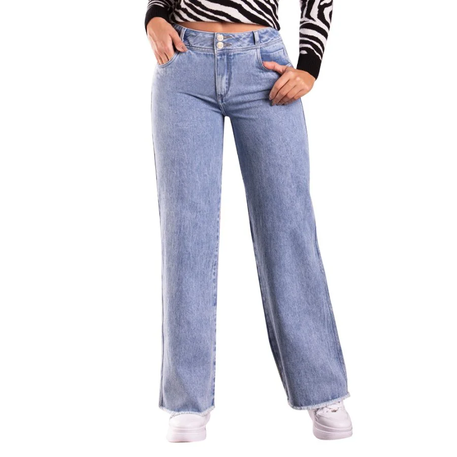 JEANS MUJER T&T JEANS AZUL CAQUETA RECTO COLOMBIANO PALAZZO CAQUETÁ - 1