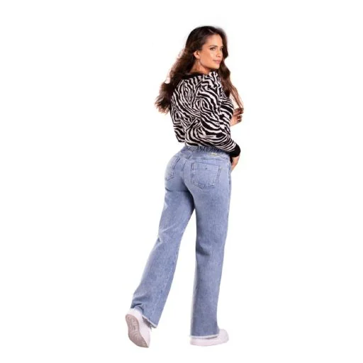 JEANS MUJER T&T JEANS AZUL CAQUETA RECTO COLOMBIANO PALAZZO CAQUETÁ - 6