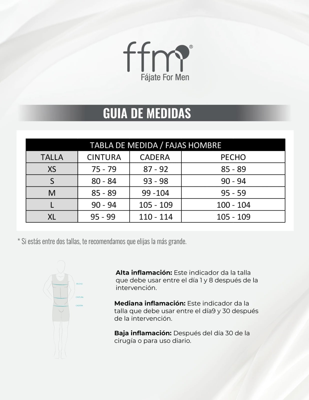CHALECO MASCULINO POSTQUIRÚRGICO DE ALTA COMPRESIÓN CON BROCHES 11017 FAJATE - 6