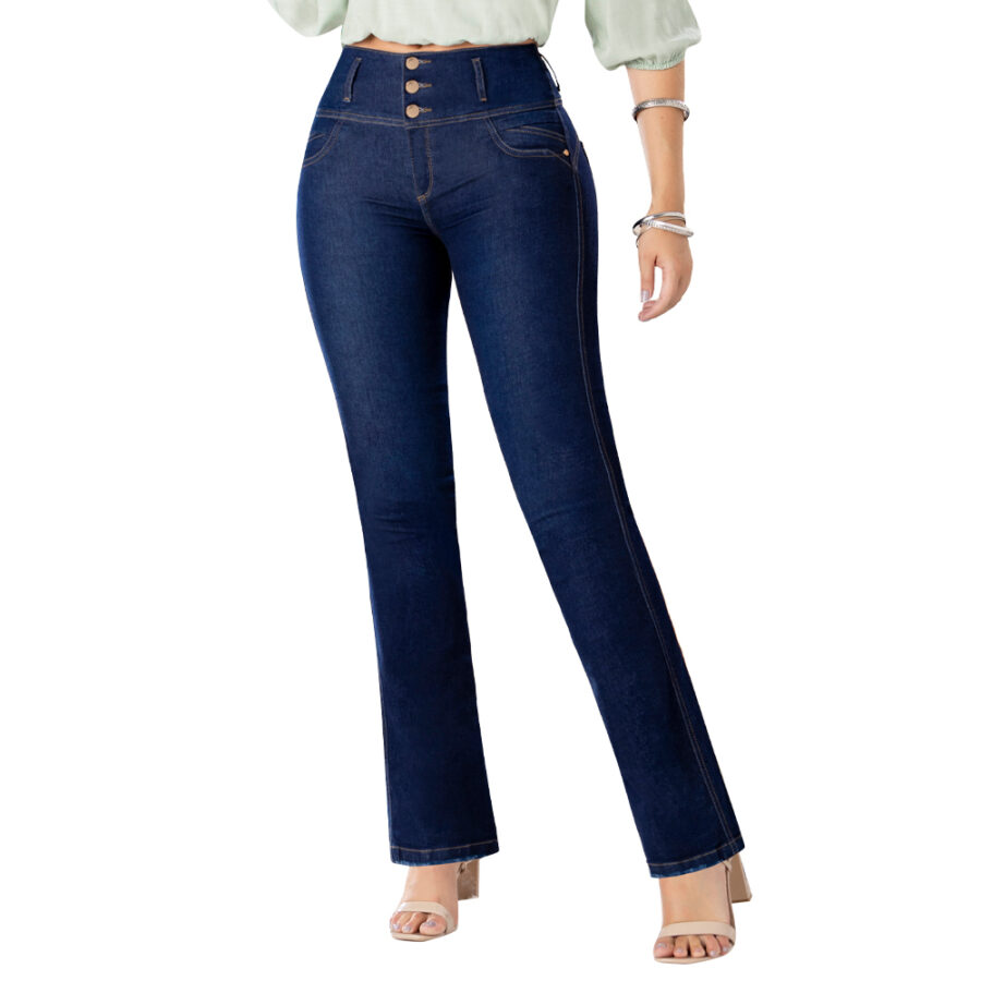 JEANS MUJER T&T JEANS AZUL CHANTILLY PUSH UP CLÁSICO ESTILO QUE RESALTA - 5