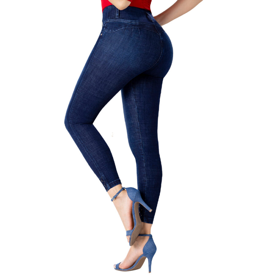 JEANS MUJER T&T JEANS AZUL AREQUIPE PUSH UP ESTILO ÚNICO CON EFECTO - 6