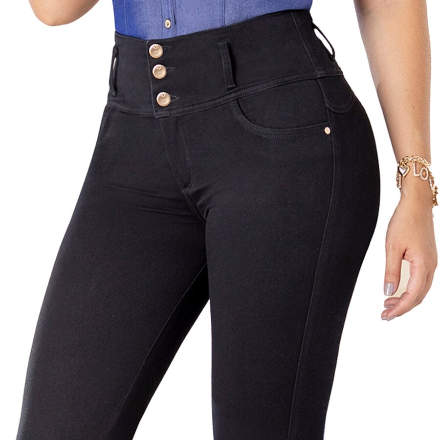 JEANS MUJER T&T JEANS NEGRO TIRAMISU PUSH UP TIRAMISÚ EXPERIMENTA LA ELEVACIÓN DE ESTILO CON ELEGANCIA NEGRA - 3