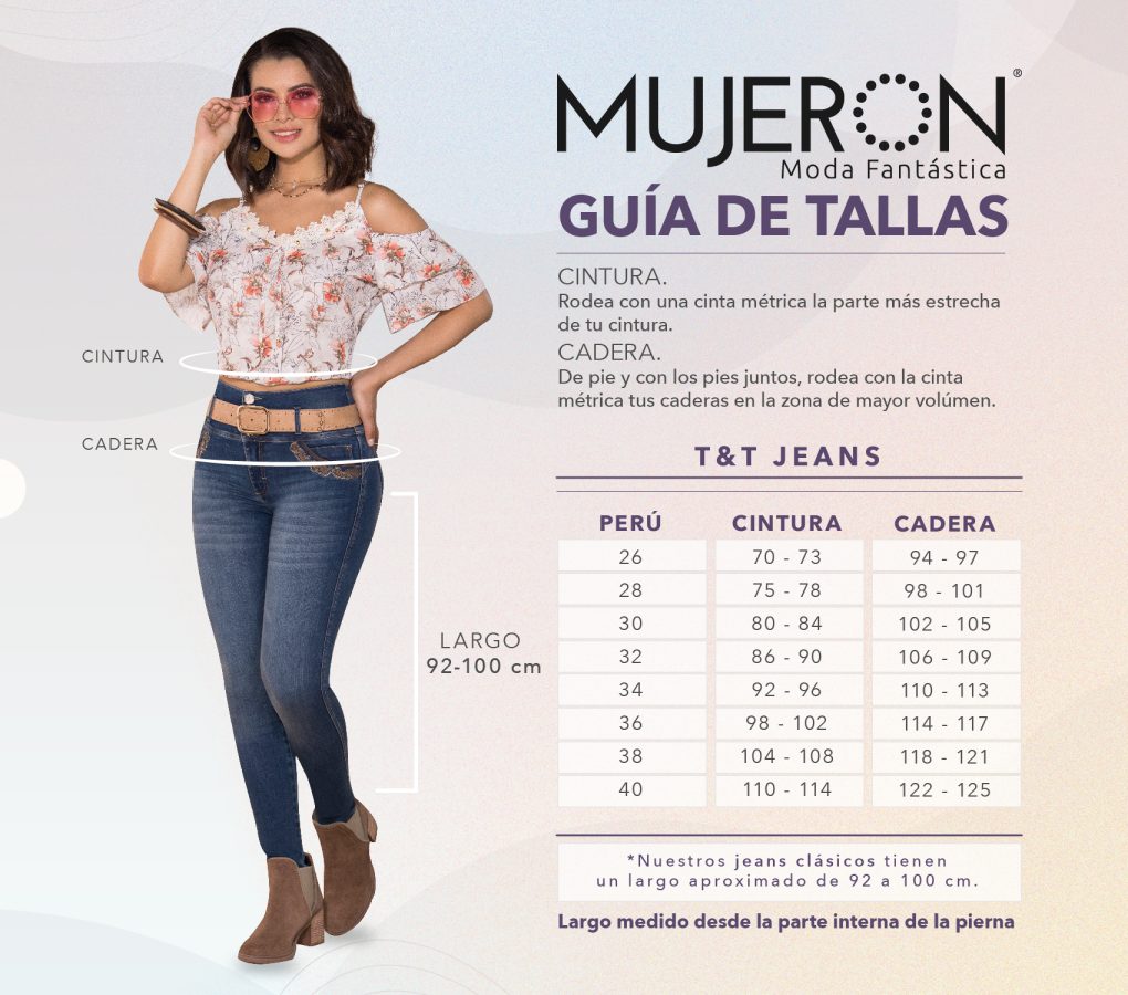 JEANS MUJER TYT JEANS AZUL CLARO ROSARIO TOBILLERO PUSH UP JEAN LEVANTACOLA COLOMBIANOS - 6